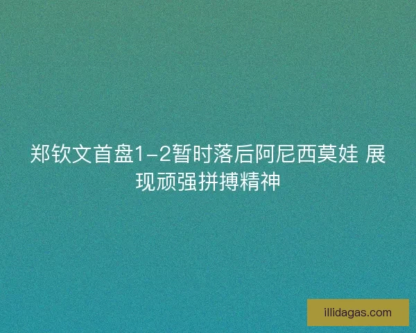 郑钦文首盘1-2暂时落后阿尼西莫娃 展现顽强拼搏精神